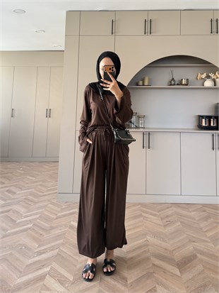 Sinore Oysh Pantolonlu Takım Kahve (4548)
