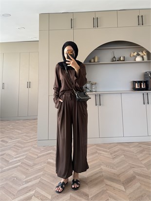 Sinore Oysh Pantolonlu Takım Kahve (4548)