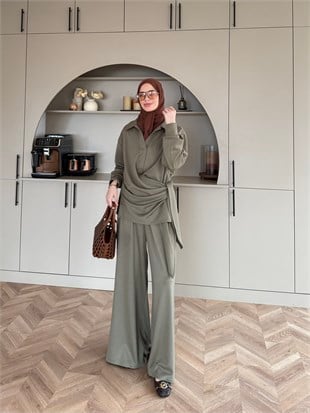 Sirius Oysh Bağlamalı Pantolonlu Takım Haki (8025)
