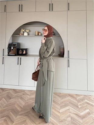Sirius Oysh Bağlamalı Pantolonlu Takım Haki (8025)
