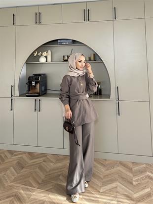 Sole Pantolonlu Takım Vizon