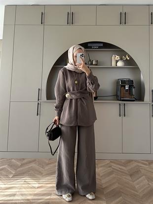 Sole Pantolonlu Takım Vizon