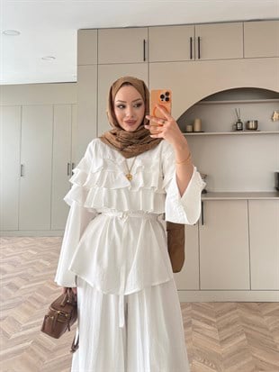 Soleil Kat Kat Pantolon Takım Ekru (4478)