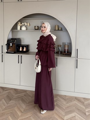 Soleil Kat Kat Pantolon Takım Mürdüm (4478)