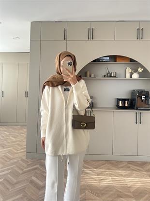 Sonya Angora Hırka Ekru
