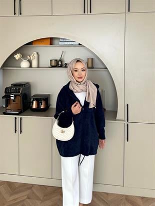 Sonya Angora Hırka Lacivert