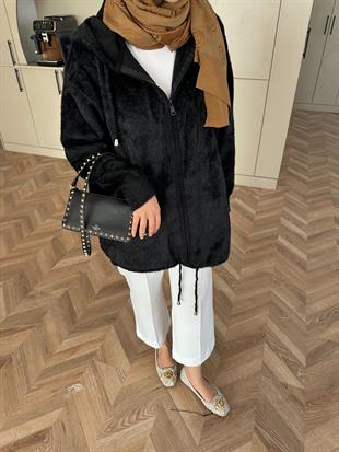 Sonya Angora Hırka Siyah