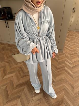 Pushe Büzgülü Takım Bebe Mavisi