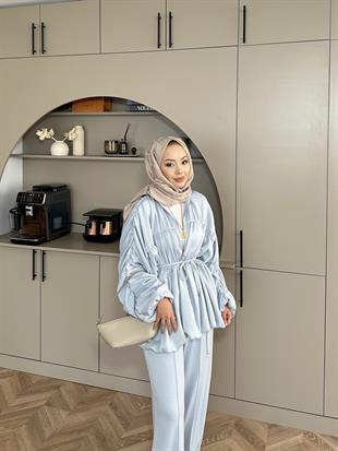 Pushe Büzgülü Takım Bebe Mavisi