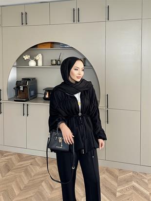 Pushe Büzgülü Takım Siyah