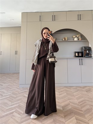 Spoon Oysh Pantolonlu Takım Kahve (2378)