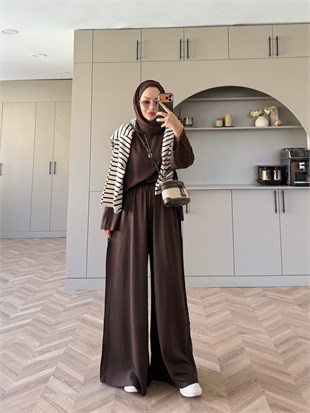 Spoon Oysh Pantolonlu Takım Kahve (2378)