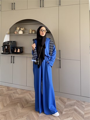 Spoon Oysh Pantolonlu Takım Saks (2378)