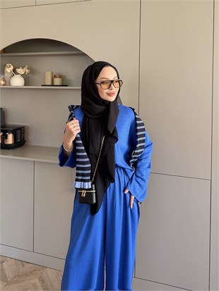 Spoon Oysh Pantolonlu Takım Saks (2378)