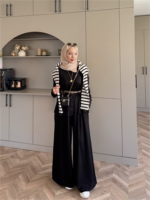 Spoon Oysh Pantolonlu Takım Siyah (2378)
