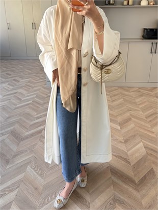 Star Kimono Kot Ceket Ekru 