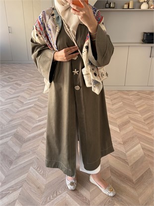 Star Kimono Kot Ceket Haki (0070)