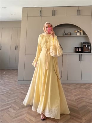 Stone Şallı Elbise Butteryellow (26177)