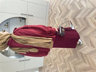 Süet Bomber Ceket Bordo