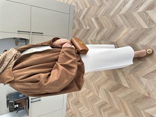 Süet Bomber Ceket Camel