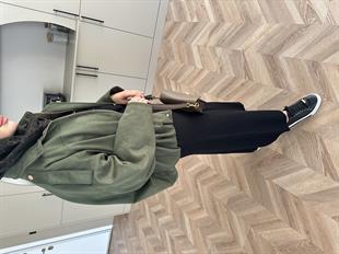 Süet Bomber Ceket Haki