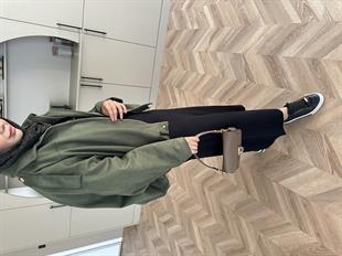 Süet Bomber Ceket Haki