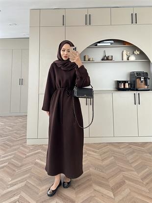Sweat Elbise Acı Kahve