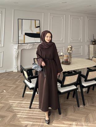 Sweat Elbise Acı Kahve