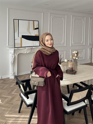 Sweat Elbise Bordo