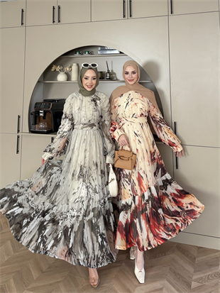 Swetlana Şifon Elbise Siyah (5743)