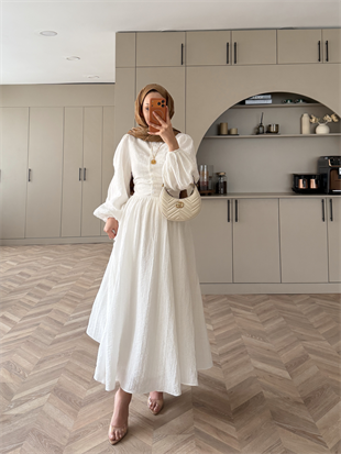 Tahras Gömlekli Etekli Takım Beyaz (934)