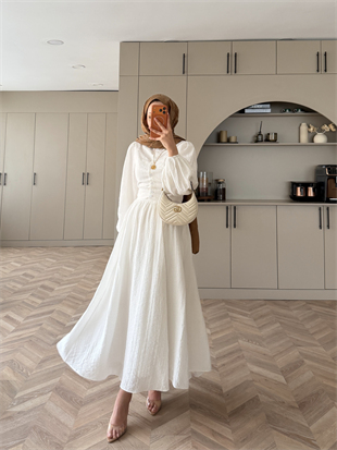 Tahras Gömlekli Etekli Takım Beyaz (934)