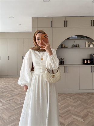 Tahras Gömlekli Etekli Takım Beyaz (934)