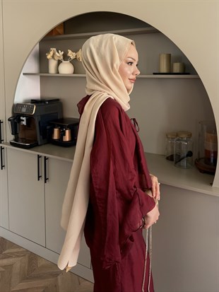 Talyra Pelerinli Pantolon Takım Bordo (5803)