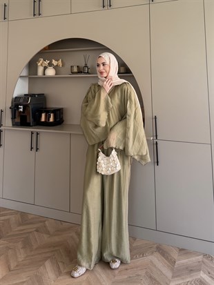 Talyra Pelerinli Pantolon Takım Haki (5803)