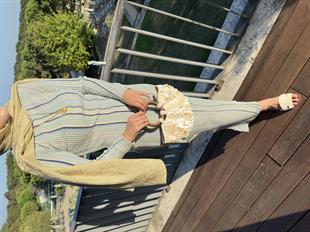 Tanya Işıltılı Etekli Takım Mavi