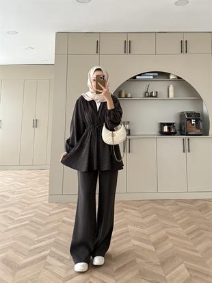 Taşlı Modal Takım Acı Kahve