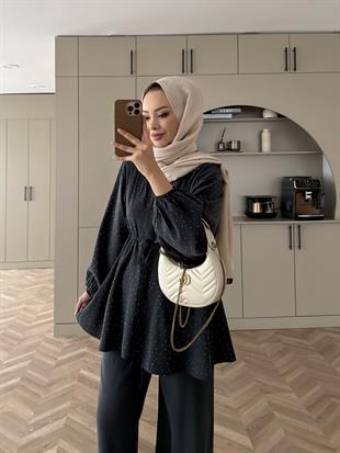 Taşlı Modal Takım Antrasit (4405)