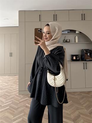 Taşlı Modal Takım Antrasit (4405)