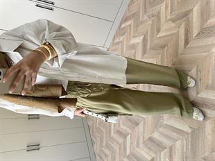 Keten Pantolon Çağla Yeşili