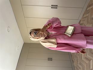 Keten Pantolon Pembe