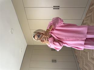 Keten Pantolon Pembe