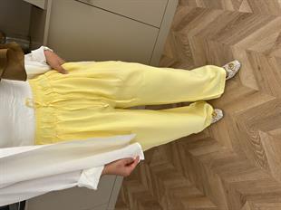 Keten Pantolon Sarı