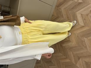 Keten Pantolon Sarı