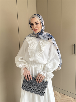 Tiaga Dantel Detaylı Fırfırlı Etekli Takım Beyaz (5705)