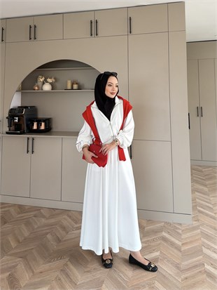 Tiana Oysh Etekli Takım Beyaz (4553)