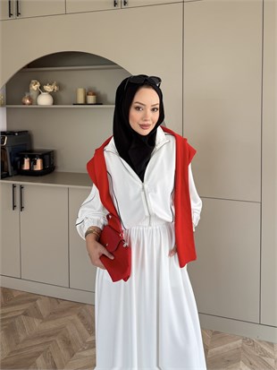 Tiana Oysh Etekli Takım Beyaz (4553)