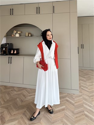 Tiana Oysh Etekli Takım Beyaz (4553)