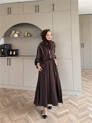 Tiana Oysh Etekli Takım Kahve (4553)