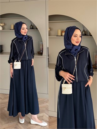 Tiana Oysh Etekli Takım Lacivert (4553)